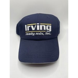 Irving Sand And Gravel Hat Adjustable Navy Logo Mens Cap Fort Wayne IN
